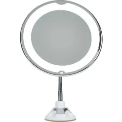 Miroir LED grossissant flexible et pivotant fixation ventouse