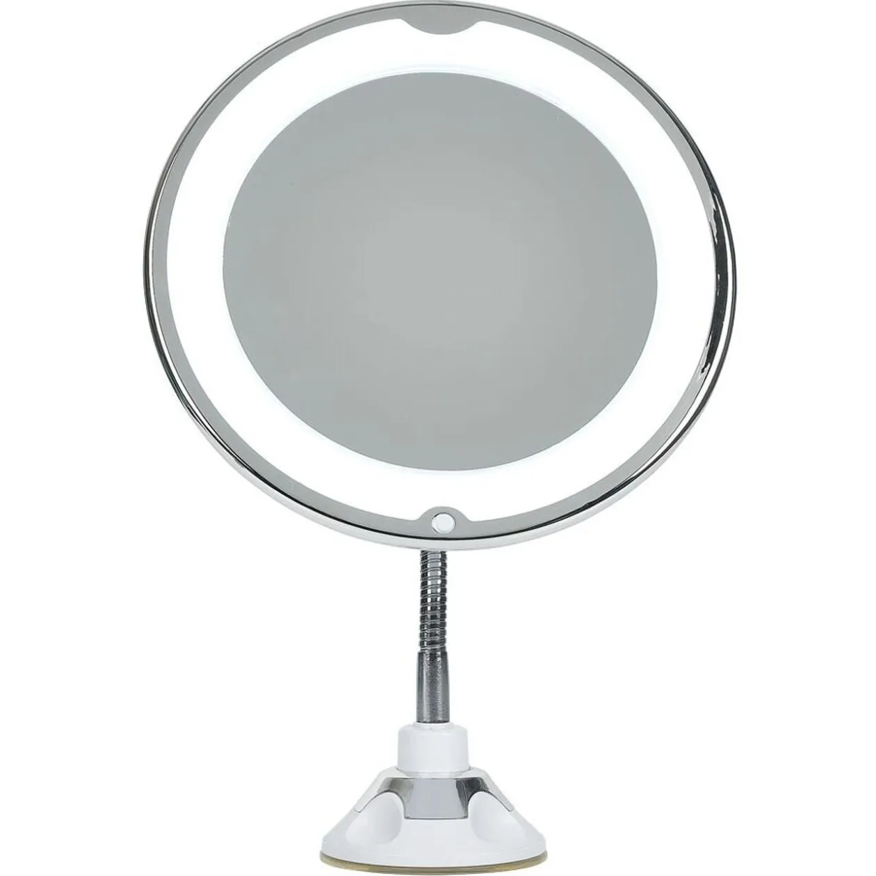 Miroir LED grossissant flexible et pivotant fixation ventouse