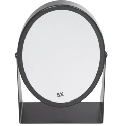 Miroir ovale à poser métal noir