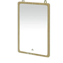 Miroir rectangulaire contour bois 20xH30cm