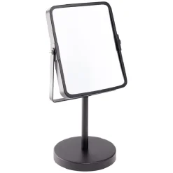 Miroir rectangulaire métal noir à poser H29cm