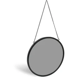 Miroir rond métal noir Ø30cm