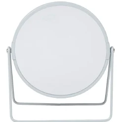 Miroir rond sur pied design industriel blanc