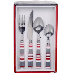 Ménagère 24 pièces à rayures bayadère