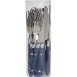 Ménagère 16 pièces bleu foncé