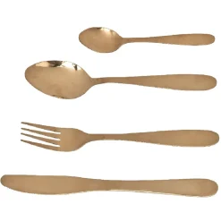 Ménagère 16 pièces cuivre doré