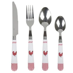 Ménagère 24 pièces design poule