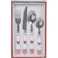 Ménagère 24 pièces design poule