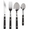 Ménagère 16 pièces inox manche plastique noir