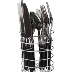 Ménagère 24 pièces noire