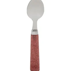 Ménagère 24 pièces paillettes rouge