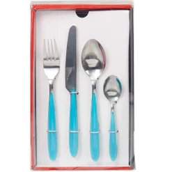 Ménagère 24 pièces turquoise