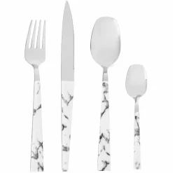 Ménagère scandinave 24 pièces effet marbre