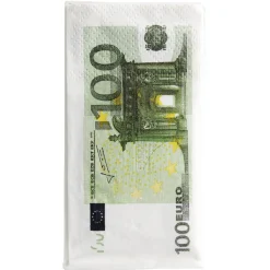 Mouchoir en papier design billet vert