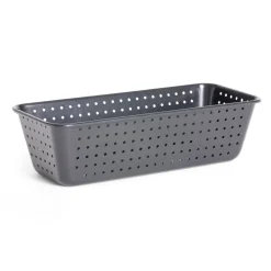 Moule à cake perforé acier noir 25x7xH2,5cm