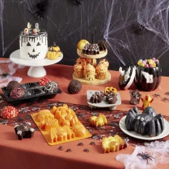 Moule 6 gateaux forme Halloween orange