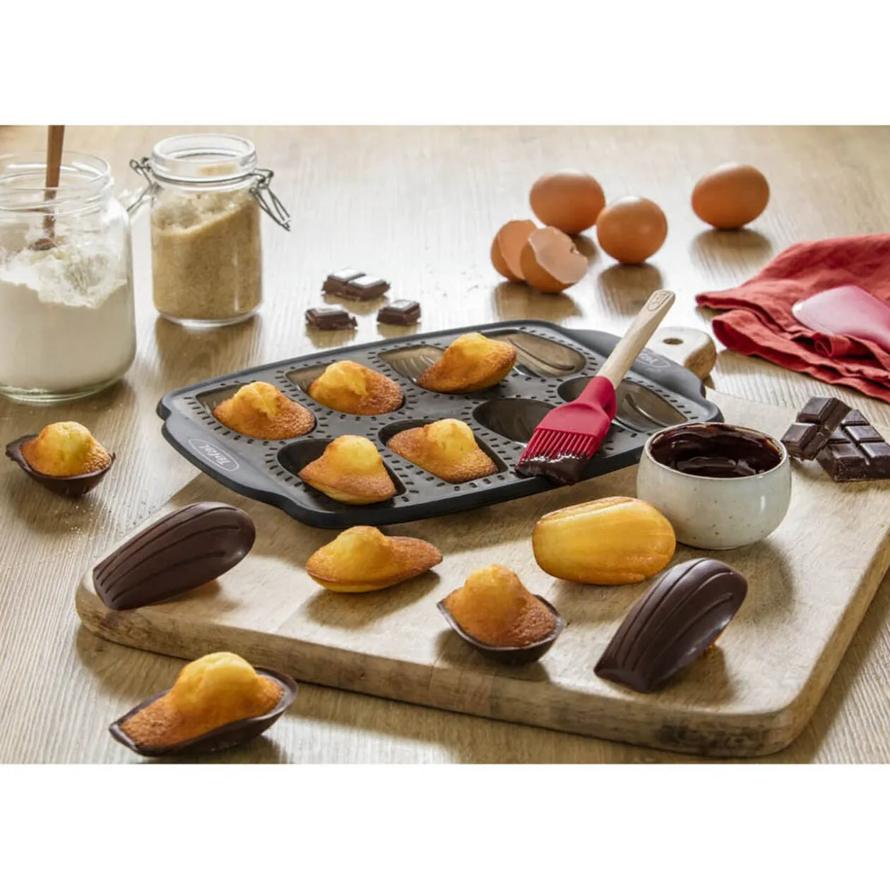 Moule à madeleines en silicone Tefal 8 pièces