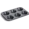 Moule à muffin perforé acier noir 33,6x22xH3cm