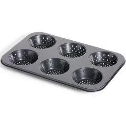 Moule à muffin perforé acier noir 33,6x22xH3cm