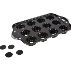 Moule à muffins fleurs avec fonds amovibles