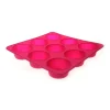 Moule 9 muffins silicone rose