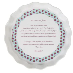 Moule à tarte céramique blanc multicolore