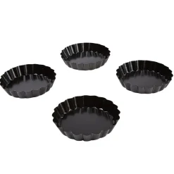Moule à tartelette avec fond amovible x4