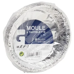 Moule à tartelette en aluminium diamètre 10cm par 10
