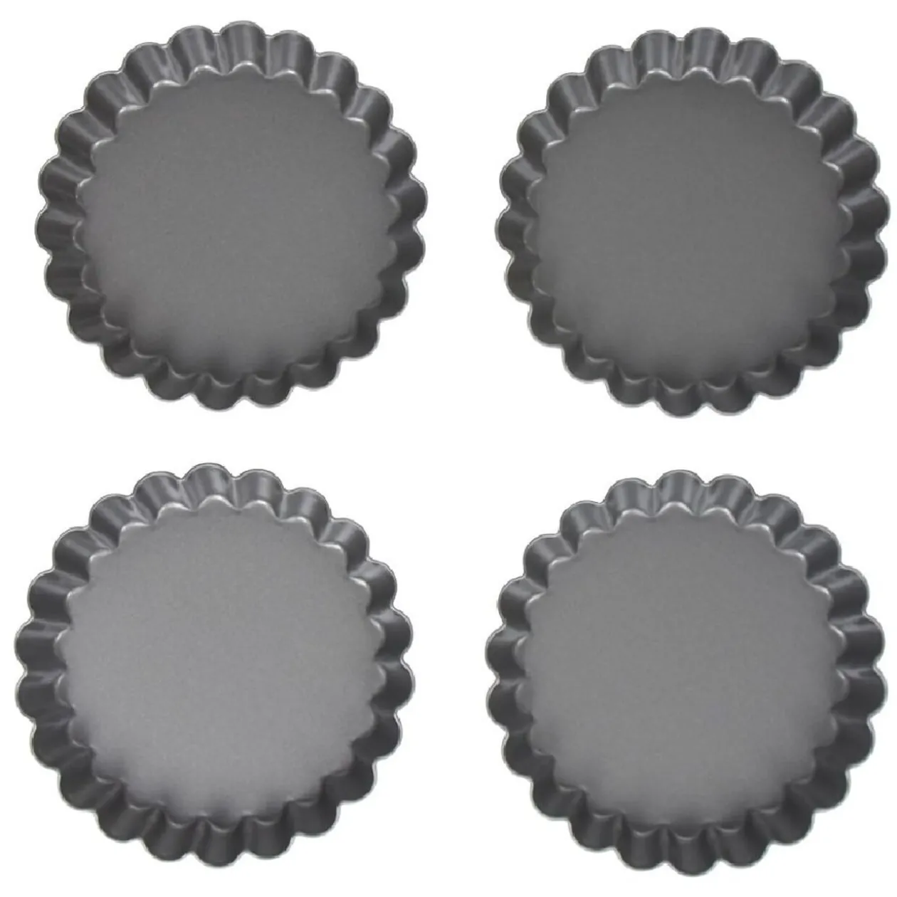 Moule à tartelette revêtement antiadhésif Ø12cm x4