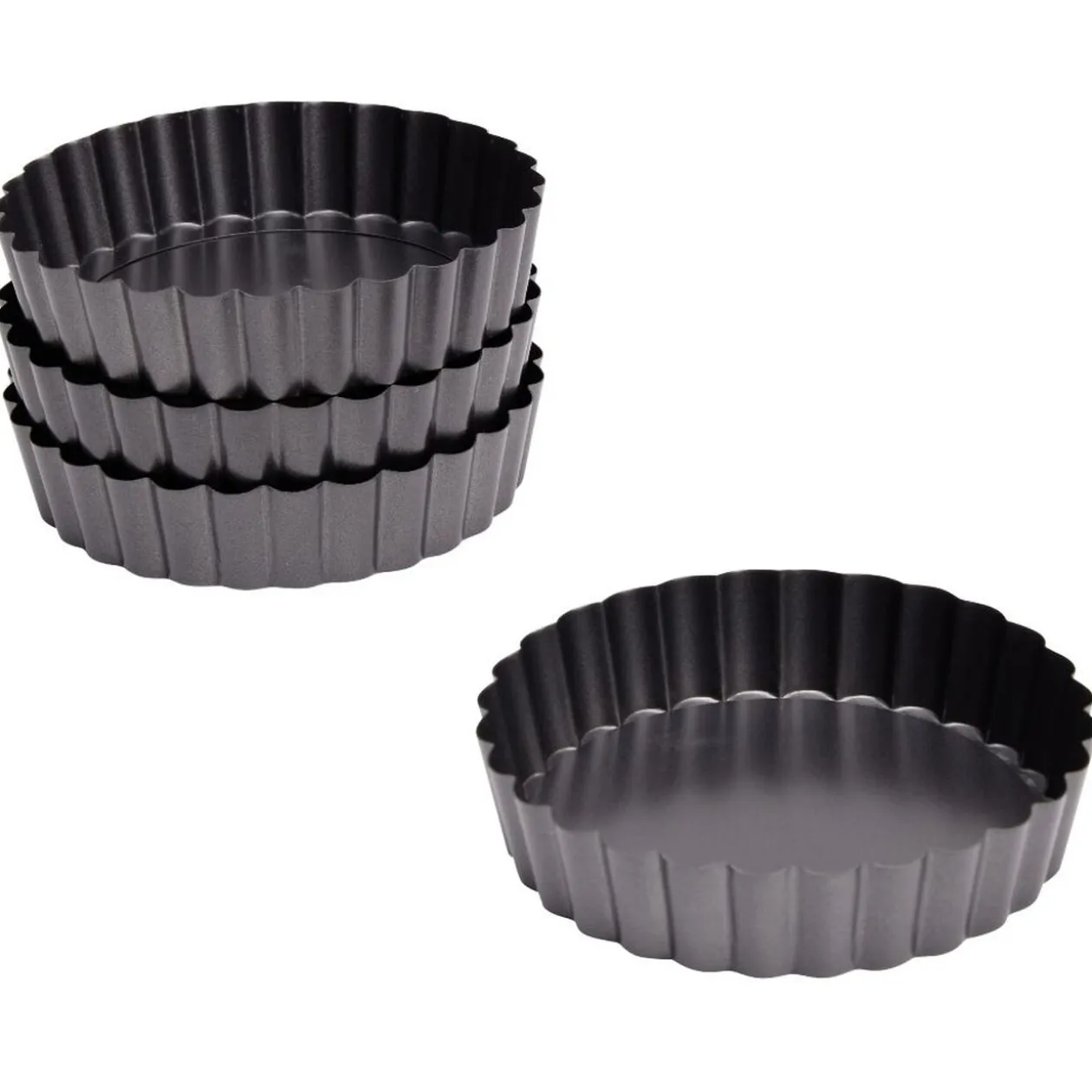 moule à tartelette x 4 fond amovible