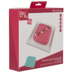 Moule carré pixel 3D silicone vert