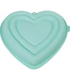 Moule coeur 3D silicone vert