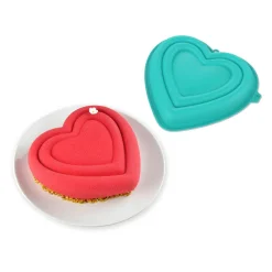 Moule coeur 3D silicone vert