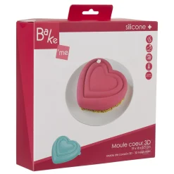 Moule coeur 3D silicone vert