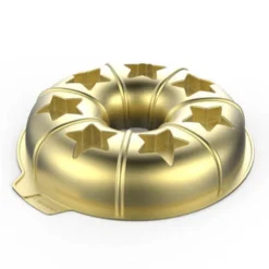 Moule couronne de Noël surprise étoile silicone doré