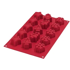 Moule silicone 15 empreintes forme sapin étoile flocon