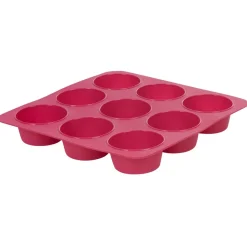 Moule silicone rose 9 petits muffins