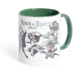 Mug Attaque des Titans vert et blanc 315ml