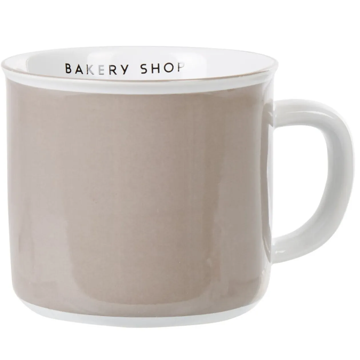 Mug bicolore taupe blanc collection Bakery