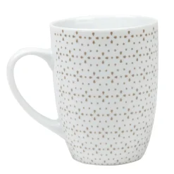 Mug blanc à motif taupe