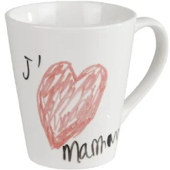 Mug blanc à personnaliser + 6 feutres