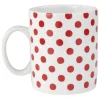 Mug classique blanc motifs pois rouges 35 cl
