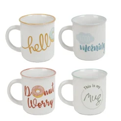 Mug design funny en faïence x4