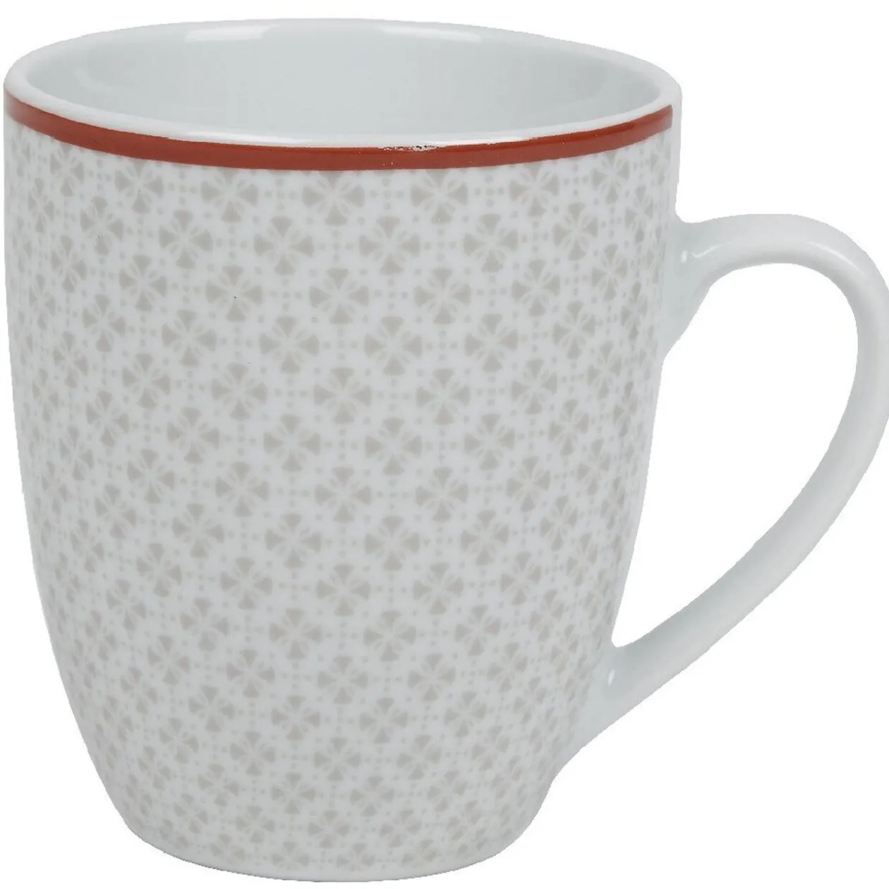 Mug design oreige bord orange et motifs gris