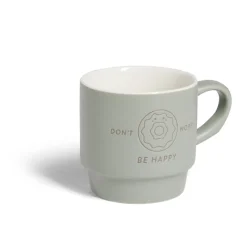 Mug empilables en céramique motifs et couleurs assorties 300ml - 4 pièces