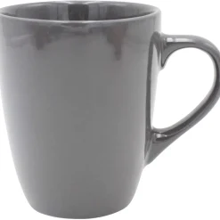 Mug en faïence uni gris brillant 31 cl