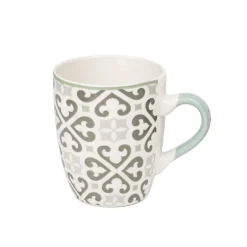 Mug en porcelaine motif Carreau de ciment gris 33 cl