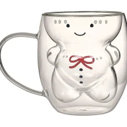 Mug en verre à double paroi décor personnage 300 ml