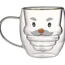 Mug en verre à double paroi décor personnage 300 ml