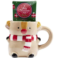 Mug forme personnage de Noël multicolore